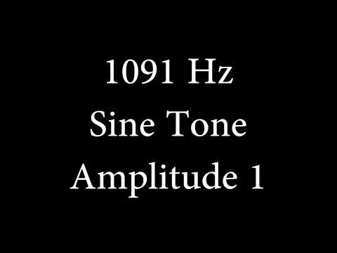 1091 Hz Sine Tone Amplitude 1