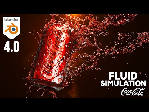 COKE beverage commercial Ads in blender | WATER Simulations in Blender ( No Addon )