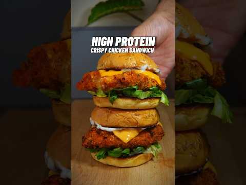 HIGH PROTEIN CRISPY CHICKEN SANDWICH💪🍔