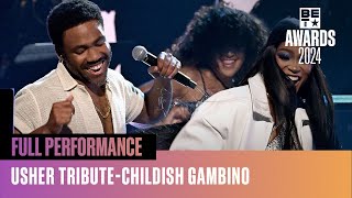 Childish Gambino and Keke Palmer Perform 'U Don't Have To Call' in Tribute to Usher | BET Awards '24