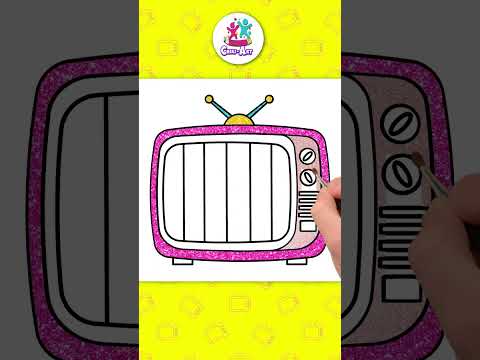 How to Draw Television #shorts  #howtodraw  #drawing