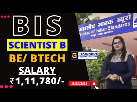 BUREAU OF INDIAN STANDARDS RECRUITMENT 2024 | SCIENTIST B | 15 POSTS | BE/BTECH|₹ 1,11,780 |FRESHERS