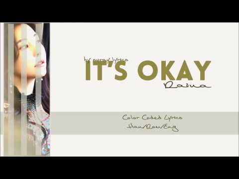 Raina- It’s Okay (Han/Rom/Eng) Color Coded Lyrics