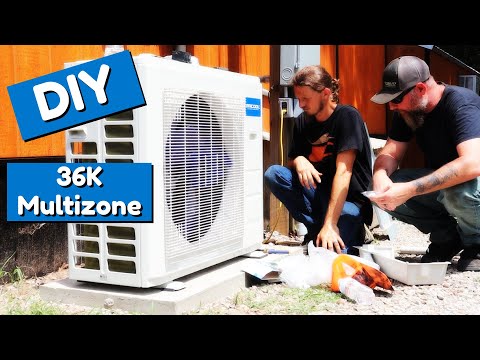 DIY 36k Mr.Cool Multizone Mini Split Install | Broken Tools | DAY 1 | Shed To House