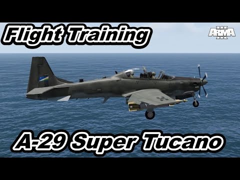 EMB-314 A-29 Super Tucano Flight Training Rrabbits greeted !  ARMA3