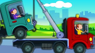 Tow Truck Song | Vehicles Song | Car Rhymes For Kids And Childrens