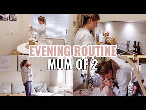 EVENING ROUTINE OF A MUM OF 2 *with a newborn | NIGHT TIME ROUTINE OF A NEWBORN MOM UK 2023 AD