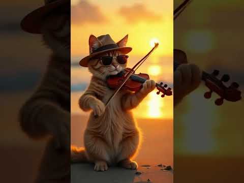 🎻🐱 Cat Plays Violin | Funny & Calming Violin Music 🎶✨