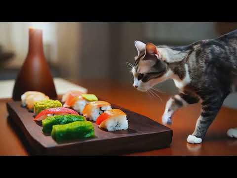 Sushi Dinner Disaster: The Cat Strikes Again