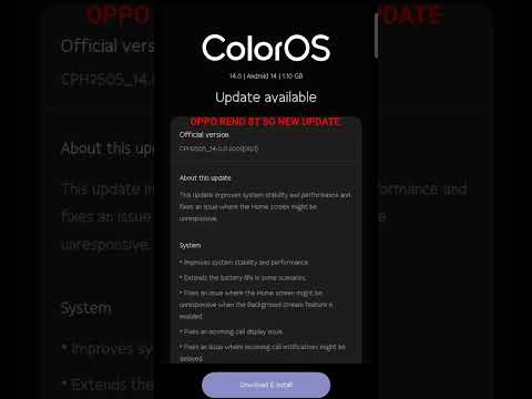 OPPO RENO 8T 5G ANDROID 14 DECEMBER UPDATE #opporeno8t5g #android14 #opponet #roblox #oppo