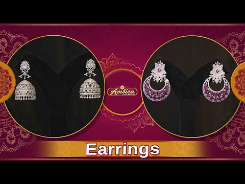 Earrings Collection | 1Gram Gold Jewellery | Ambica Fashion Jewellery