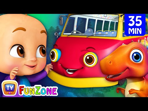 Wheels On the Bus - Dino Land + More ChuChu TV Funzone Nursery Rhymes & Songs for Kids