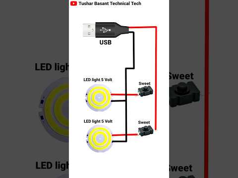 5 Volt LED light USB Bulb Connection DIY Project #shorts