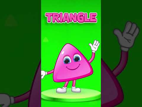 Funny Triangle For Kids 🔺 |  Learning Video For Children #Shorts