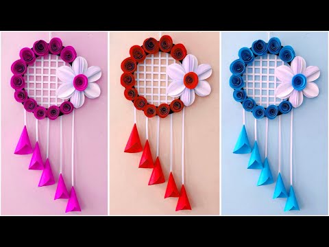 Easy and Quick Paper Wall Hanging Ideas / A4 sheet Wall decor / Cardboard  Reuse /Room Decor DIY