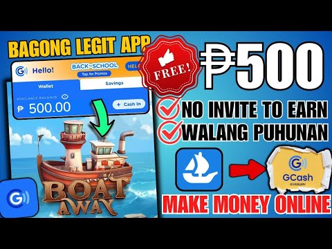 NEW LEGIT EARNING GCASH=NO INVITE TO EARN CASH|BOAT AWAY APP LEGIT|MAKE MONEY ONLINE#earngcash