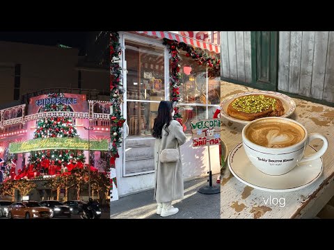 sub vlog｜冬の韓国旅行2泊3日🇰🇷 韓国のクリスマス🎄明洞イルミ, 弘大ショッピング, ソウルカフェ巡り