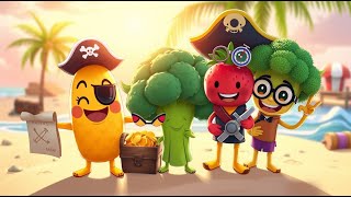 Hey Sensory Exploration with Cute Funny Fruits and Veggies Animation Joyful Adventure!