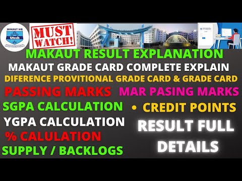 Makaut Result Explanation | MAKAUT Grade Card Full Explanation | SGPA to Percentege | YGPA to % |MAR