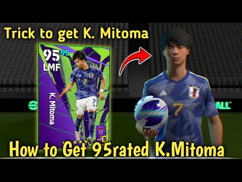 Trick to Get K.Mitoma in pes mobile 2024 | how to get 95rated K.mitoma Japan's Asian Cup leage inpes