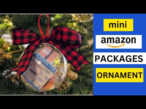 How To Make Mini Amazon Package Ornaments #holidaywithyoutube #diy