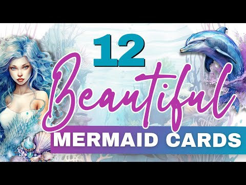 LET'S CREATE MERMAID CARDS using PET stickers | HANDMADE BIRTHDAY CARD MAKING TUTORIAL | Journalsay