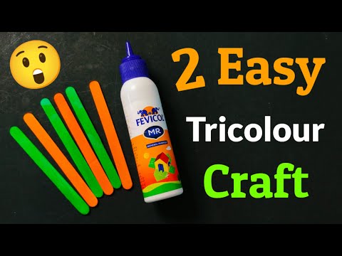 2 Unique Independence day craft ❤️ Independence day badge making 🇮🇳 tricolour craft activity