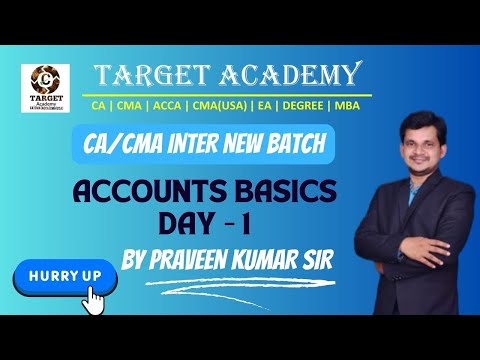 CA CMA INTER DEC 2024 ACCOUNTS BASICS DAY - 1  #cma #cmainter #accounts #financialaccounting #ca