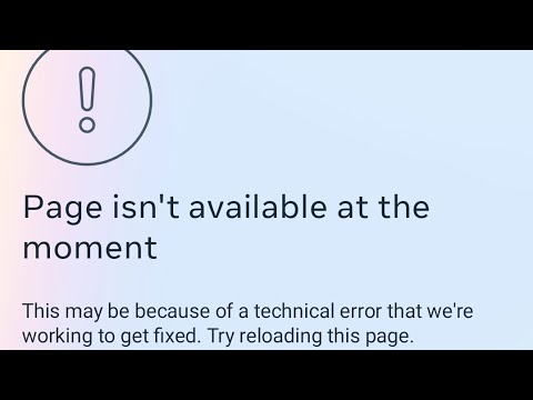 Facebook Page isn't AVAILABLE at the MOMENT Problem SOLVED 2023