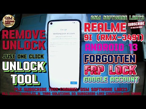 Realme 9i FRP Unlock|Realme 9i RMX-3491FRP/Google account Remove Unlock Tool|Realme  FRP 🔐kaise tode