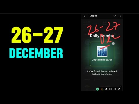 Dropee daily combo today | dropee daily combo 26 December | Daily Combo Dropee | Dropee 26 December