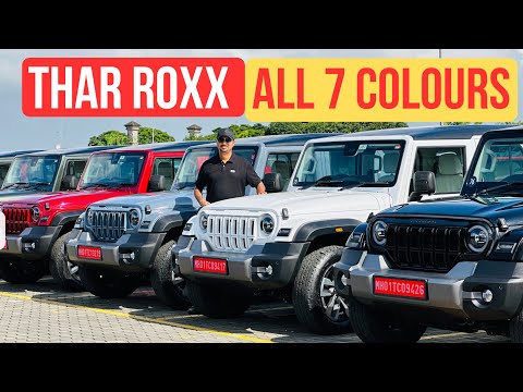 Mahindra Thar Roxx 5 Door - All 7 Colours In Daylight