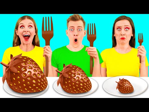 Desafío Placa Grande, Mediana y Pequeña | Recetas de Comida Divertidas PaRaRa Challenge