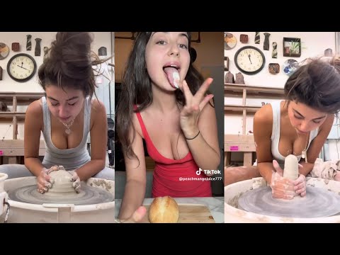 NEW Peach Pottery 1 HOUR TikTok Videos | Best Food & ASMR Compilation✔