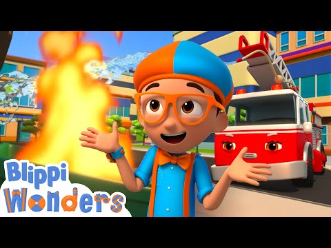 Firetruck | Blippi Wonders | Kids Cartoons | Party Playtime!