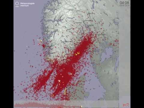 Lynnedslag på Østlandet og i Oslo 9/10 2014