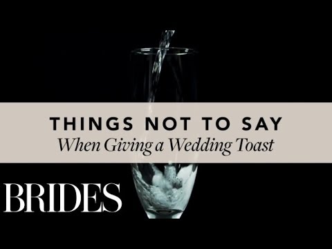 How Not to Screw Up a Wedding Toast