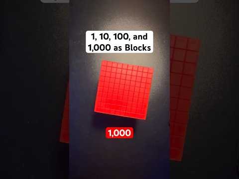 1, 10, 100, and 1,000 as Blocks #Shorts #math #maths #mathematics #numbers