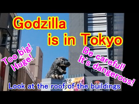 Introducing interesting spots in Tokyo!  I found Godzilla in Tokyo.   Godzilla vs King Kong