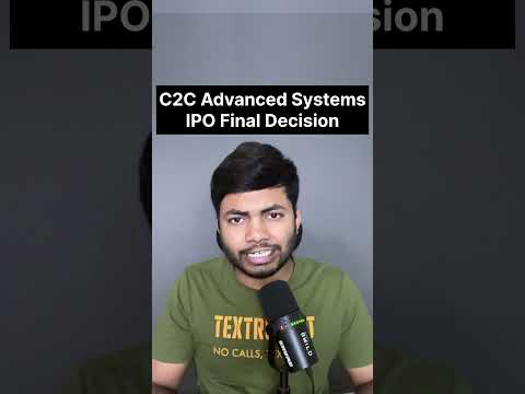 C2C Advanced Systems IPO Final Decision🔥 | Latest IPO GMP #ipo  #shortsfeed #ntpcgreenipo