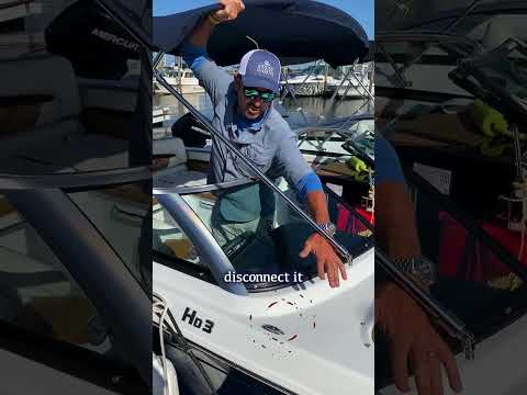 How To Detach Your Manual Bimini Top: FAQ Answers from Bridge Marina #boat #shorts