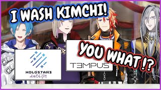 Regis Altare HATES spicy food, so he washes Kimchi 【COLLAB | HOLOSTARS EN】