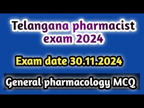 Telangana pharmacist exam 2024#general pharmacology MCQ#governmentexampreparation