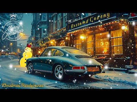 RELAXING CHRISTMAS on PORCHE CAR🎄☕ Cozy Christmas Coffee Shop Ambience