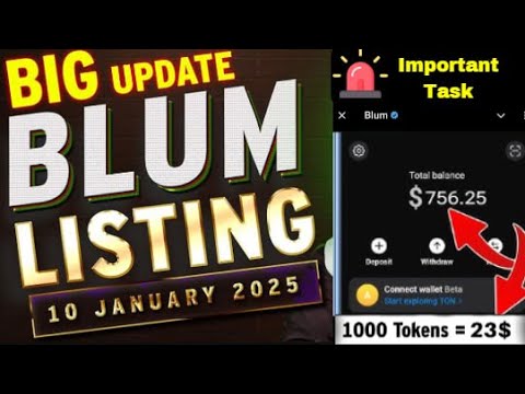 Blum Airdrop New Update | blum airdrop season 2😲 | Blum Airdrop Latest (Listing & Price) 2025