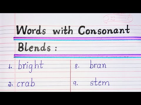 Words with Consonant Blends