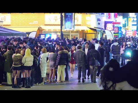 Crowded GANGNAM CLUB Alley Night WalkingTour, Seoul Travel Walker.