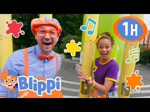 Blippi and Meekah's Color Play! | 1 HOUR OF BLIPPI | Educational Videos | Learn about Animals