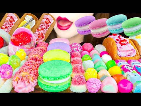 【ASMR】PASTEL DESSERTS💓 MUKBANG 먹방 食べる音 EATING SOUNDS NO TALKING