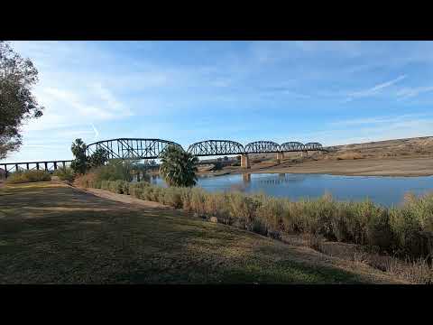 Bridge in the Colorado river between California and Arizona